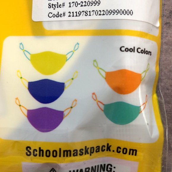 New Crayola face masks. Multiple color 5 pack. Teen/Adult sized. These are great - Picture 4 of 4